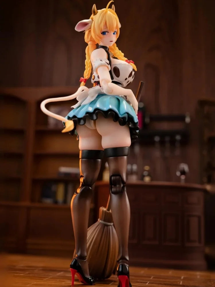 Ladotoys In Stock 16.5cm 1/12 Scale Mystic Land Daisy Taurus Cow Beer Girl Articulated Action Figure Desktop Toys