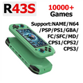 ABAC-R43S Retro-Handheld-Videospielkonsole Open Source Linux-System 4,3-Zoll-IPS-Bildschirm Tragbarer Pocket-Videoplayer