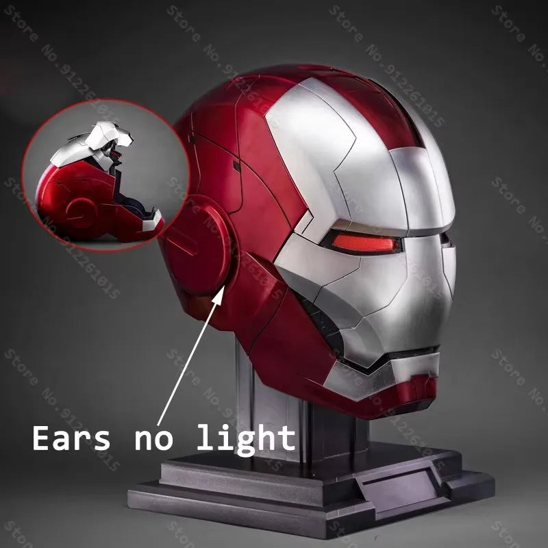 Iron Man Helmet Mk5 Електрическа маска за носене с гласово активиране 1:1 Автоматично отваряне и затваряне Модел Фигурка Играчка за възрастни Подарък