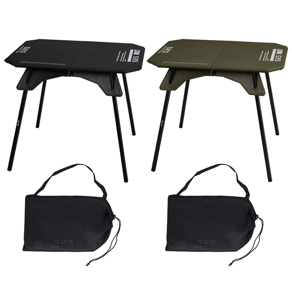 Outdoor Folding Table High Low Dual-Use Ultralight Camping Table Aluminum Alloy Lightweight Picnic Table for Backpacking Hiking