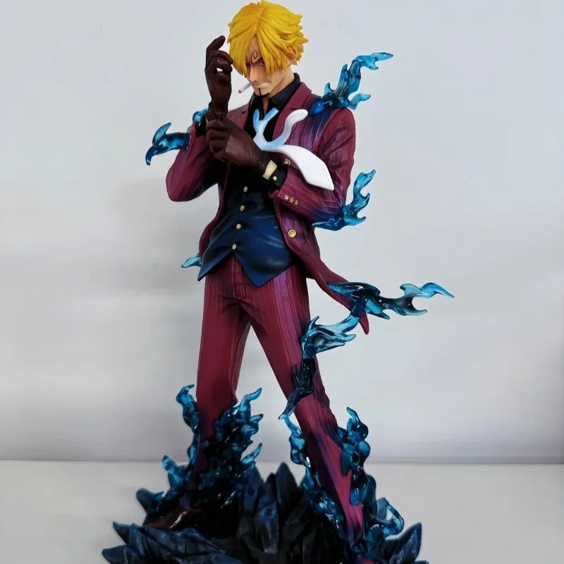 Фигурка Санджи от One Piece 25 см - Аниме Pop Smoking Sanji Фигурка от Devil Foot Статуя от PVC Колекционерска играчка за деца Подарък за рожден ден