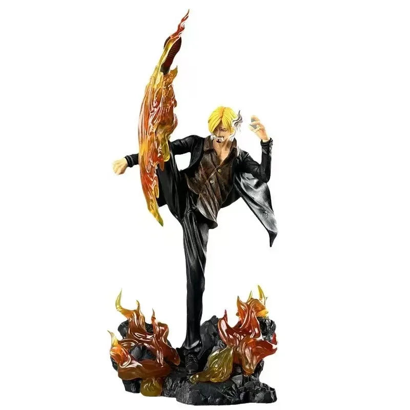 30cm Anime One Piece Figure Kick The Leg Sanji GK Statue Action Figures Doll Collection Model Toys Gift