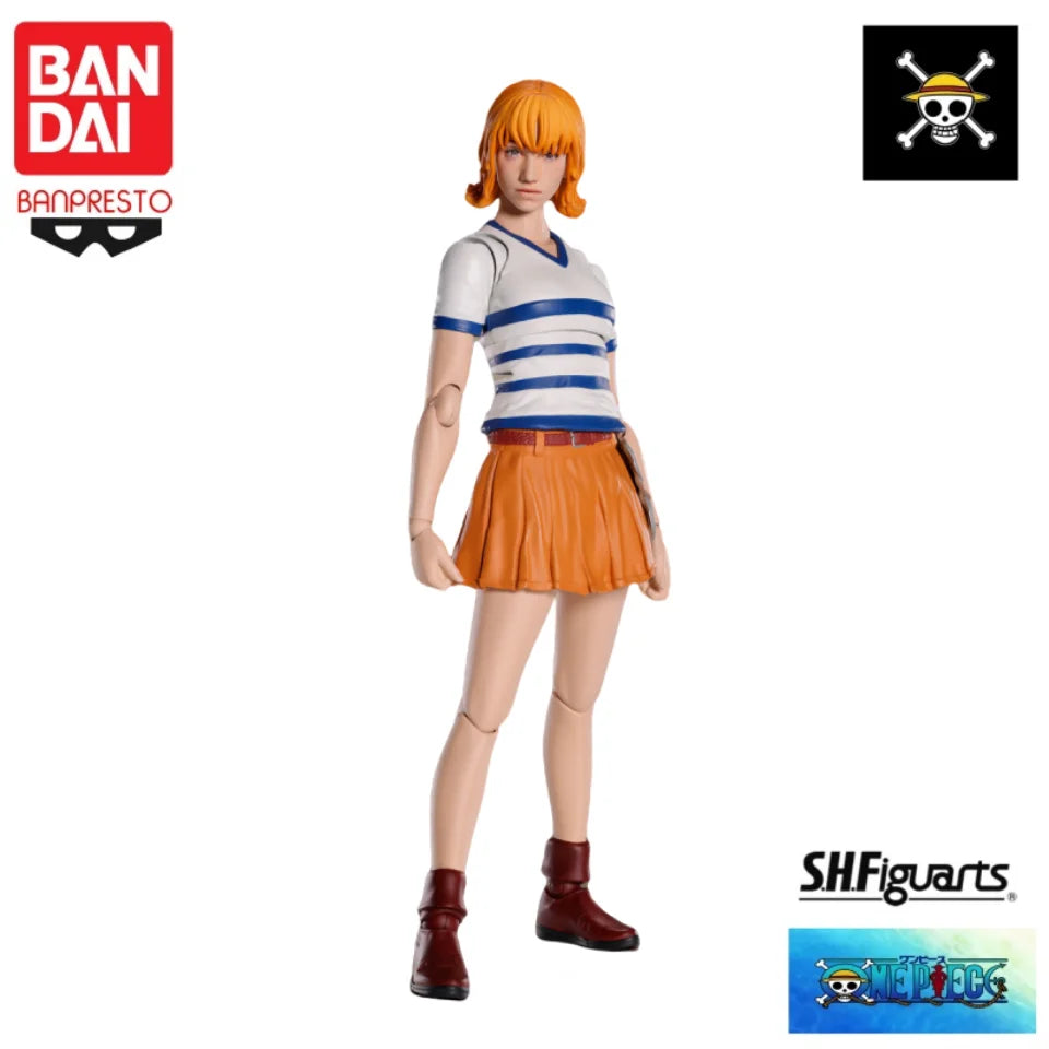 Bandai Original In Stock One Piece Anime Shfiguarts Netflix Live-Action Nami Action Figure Model Doll Brand New Boxed Garage