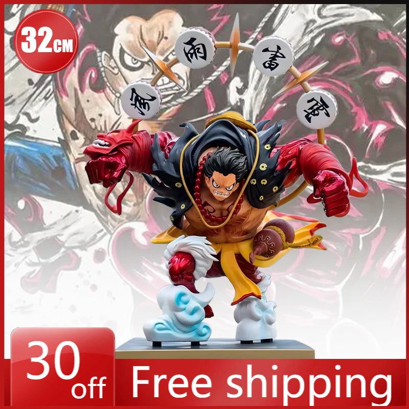 32 cm große ONE PIECE Figur Monkey D. Luffy, vier Level, Anime-Sammlermodell, Schreibtischdekoration, Weihnachtsgeschenk, Kinderspielzeug