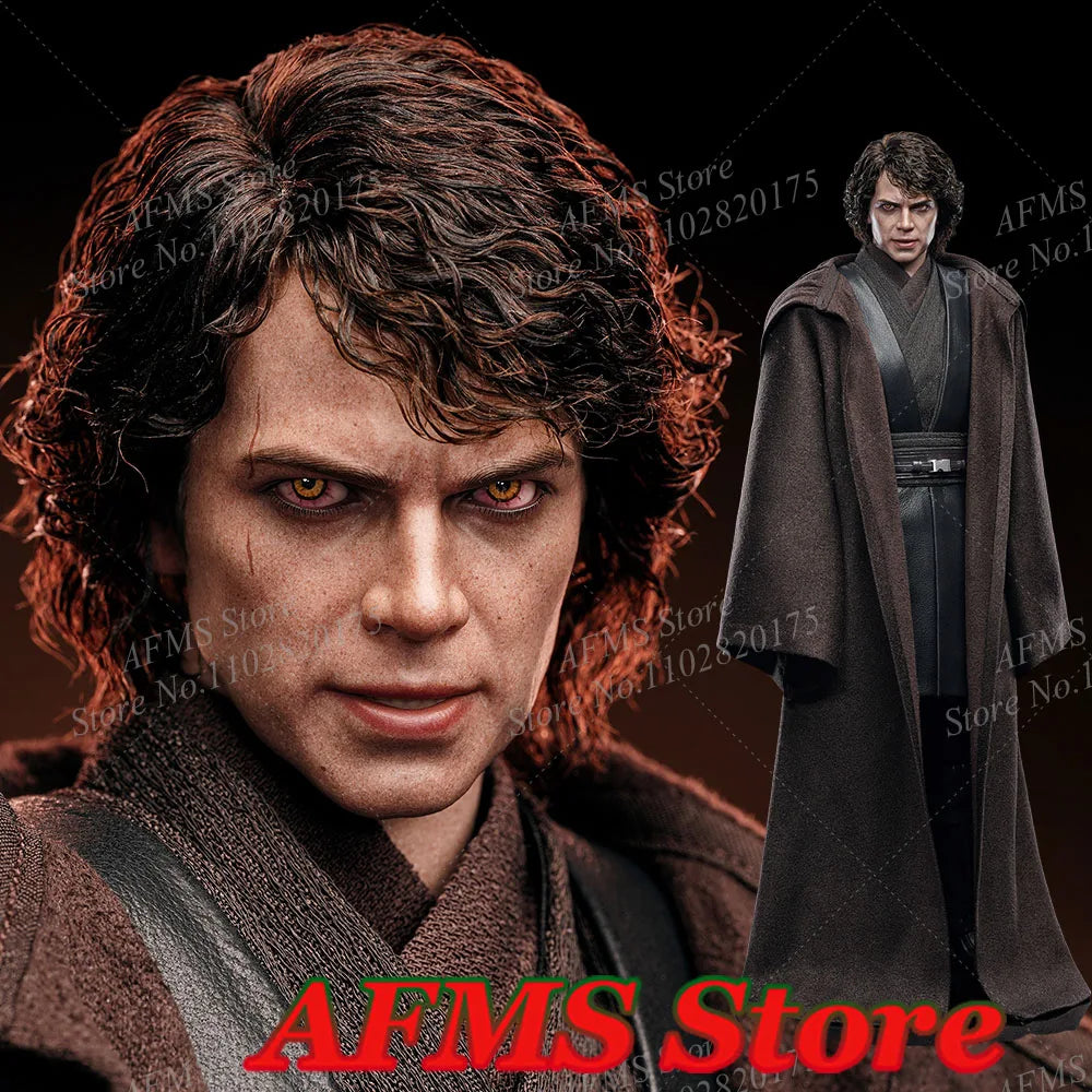 TP026 1/6 Men Soldier Star Wars Anakin Skywalker Robe Cloak Leather Vest Eyeball Fit 12Inch HOTT0YS DX34AE DX47AE Action Figure