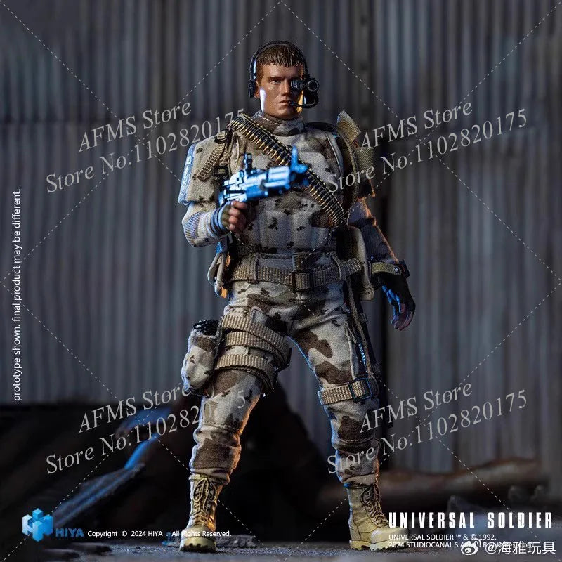 Hiya 1/12 Scale Collectible Figure Universal Soldier Andrew Scott Camouflage Combat Suit Version 6Inch Men Soldier Action Figure