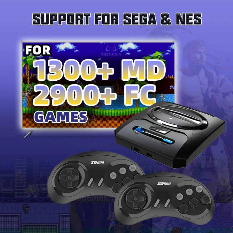 VILCORN Video Game Console For Sega Mega Drive Genesis FC Dendy 16BIT Segas-MD Console Support HDMI Output 4k Retro Game Machine