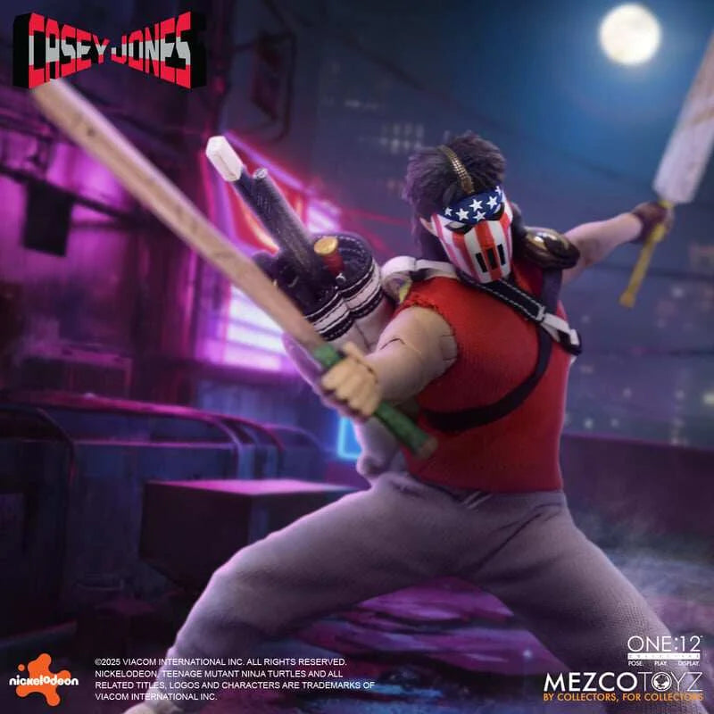 [New in Stock] Mezco Ant One: 12 Teenage Mutant Ninja Turtles Casey Jones 1/12 Articulated Moving Doll Model Toy Collection Gift