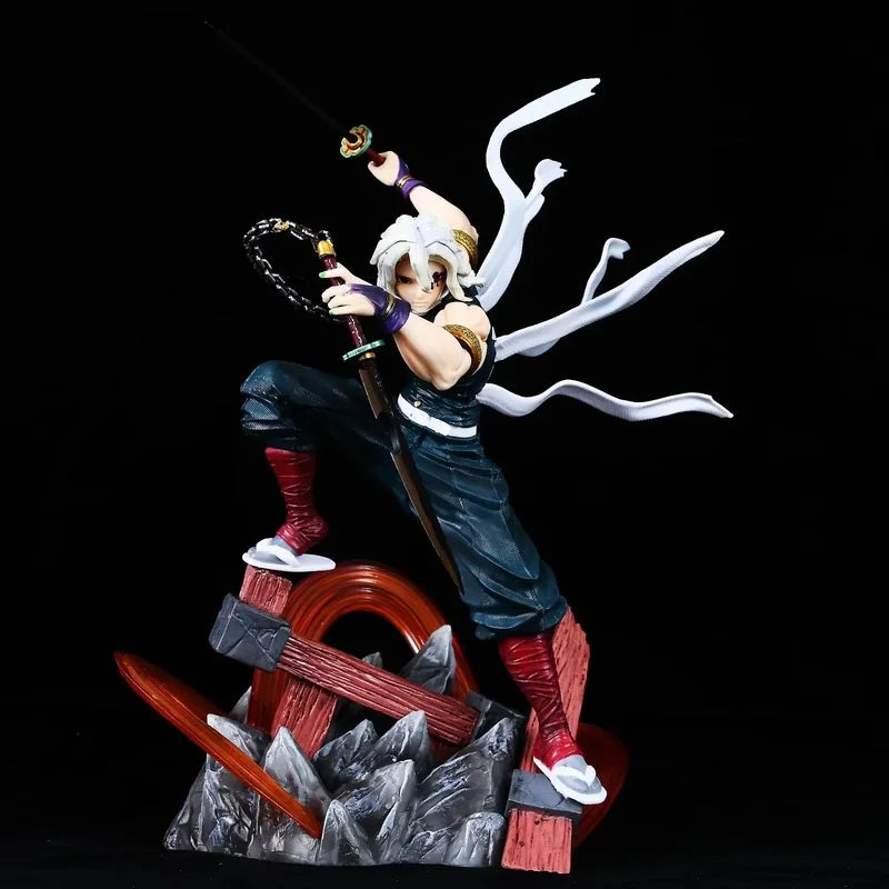 Demon Slayer Gk Tengen Uzui Dual Head Sculpt Static Statue Desktop Ornament Pvc Anime Fugure Model Toys Collection Trendy Gifts