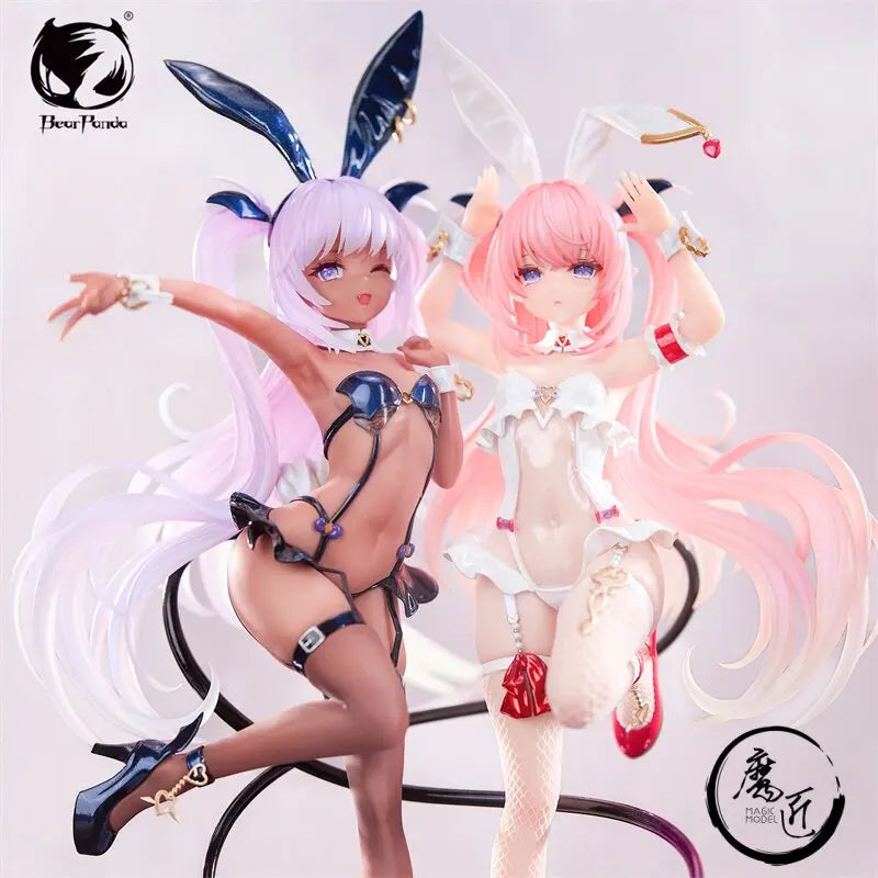 Magic Studio Bear Panda Anime Action Figure 1/6 Scale Lulum Kuromu Bunny Girl Double Set Mao Yu Milk Collection Display Model