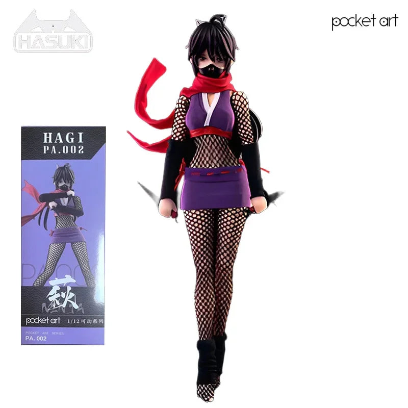 HASUKI - God Cat Jumping Original Pocket Art Series  Demonic Witch Chun Handheld and Movable Humanoid Figures Collectible Model