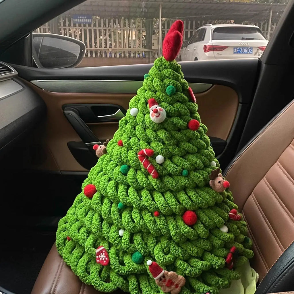 Christmas Tree Cat Bed DIY Yarn Tools Package Homemade Puppy Nest for Autumn Winter Warmth Handmade Holiday Gifts for Home Decor