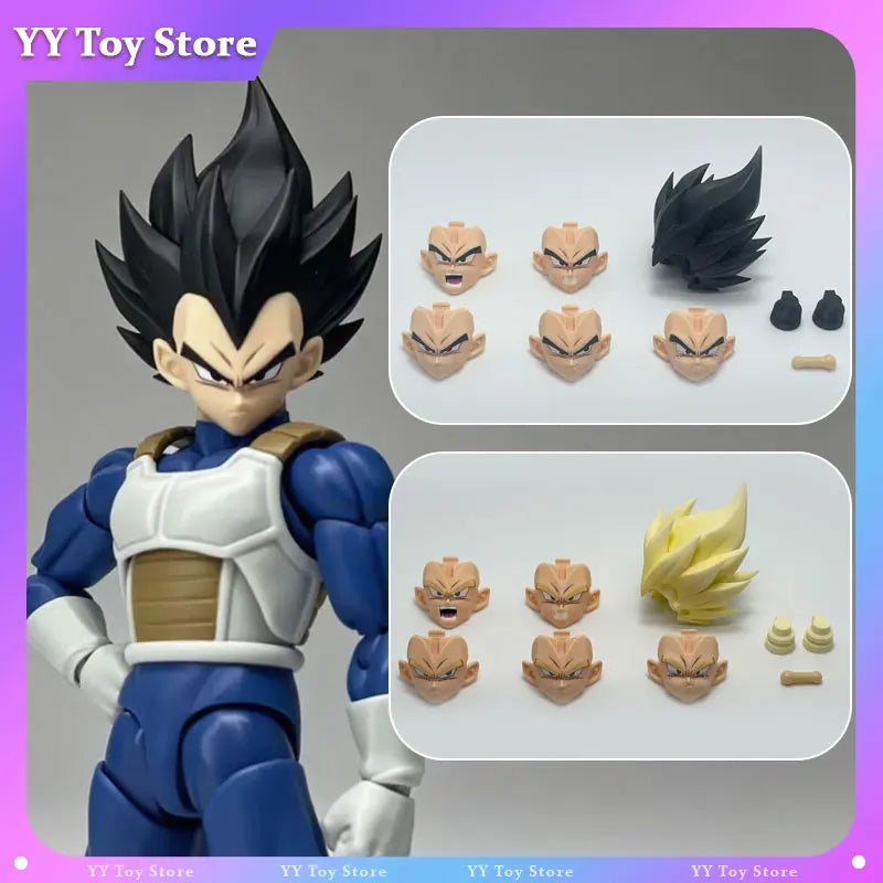 Tiger Toy Vegito Head Accessory Part Suit 2.0 3.0 Figure Dragon Ball Super Saiyan God Anime Action Figure Figurine Toys Gifts
