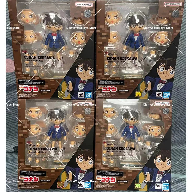 100% Original BANDAI S.H.Figuart SHF Conan Edogawa Resolution Part Detective Conan In Stock Anime Action Collection Figures Toys