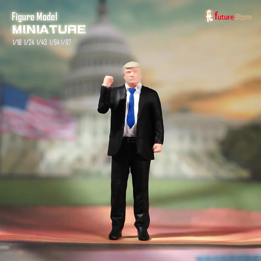 In Stock 1/87 1/64 1/43 1/24 1/18 Male President Bodyguard Miniature Figure Mini Diorama Resin Model Street Scene Prop Toy