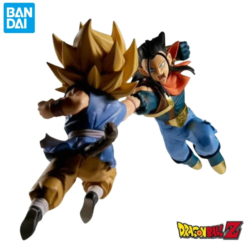 In Stock Bandai Model Doll Brand New Boxed Dragon Ball Super 17 Son Goku Original Anime Characters Garage Kit Collectible
