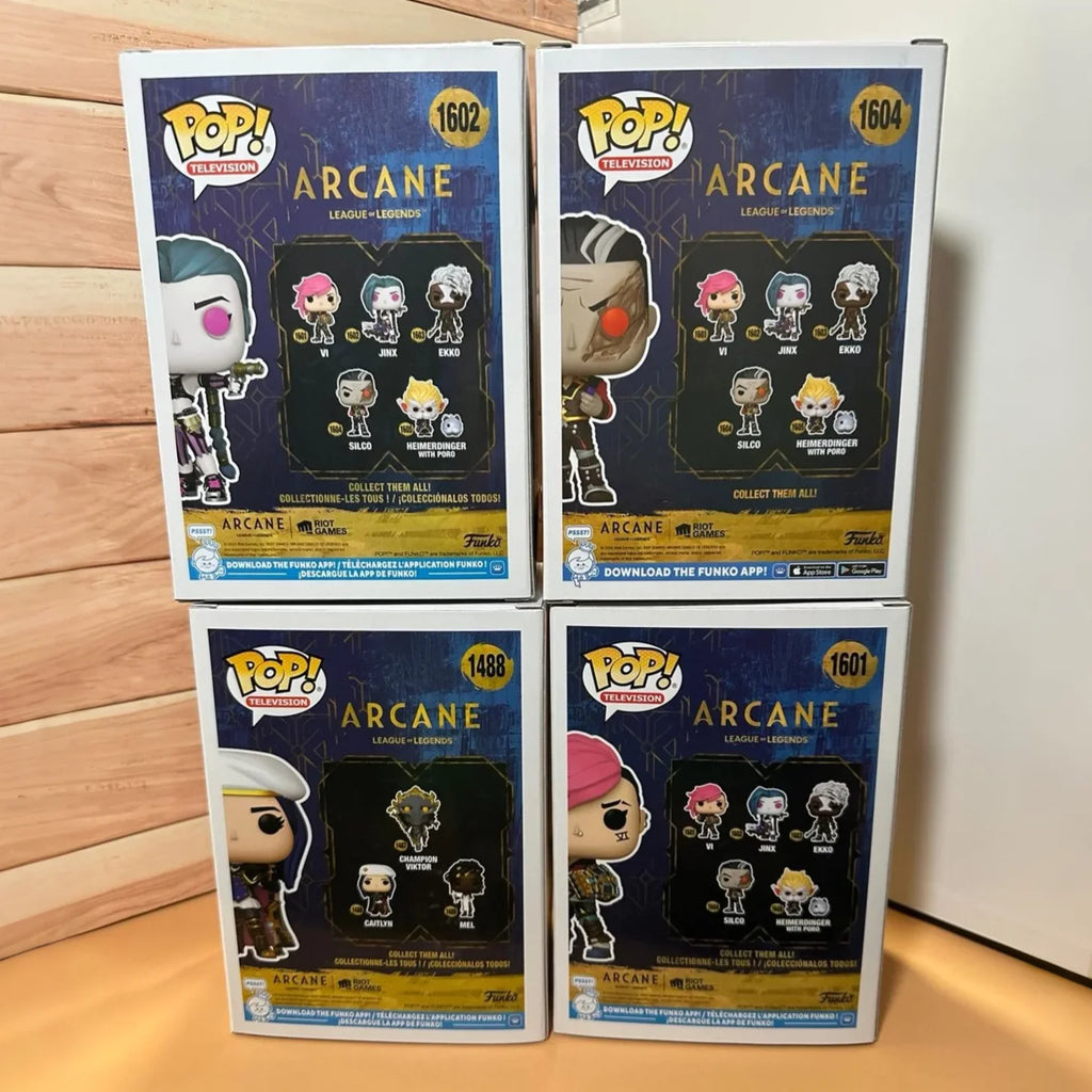 Arcane League of Legends Anime Figure Silco Jinx Vi Ekko Heimerdinger with Poro Funko Pop Vinyl Figures Limited Edition Toy Gift