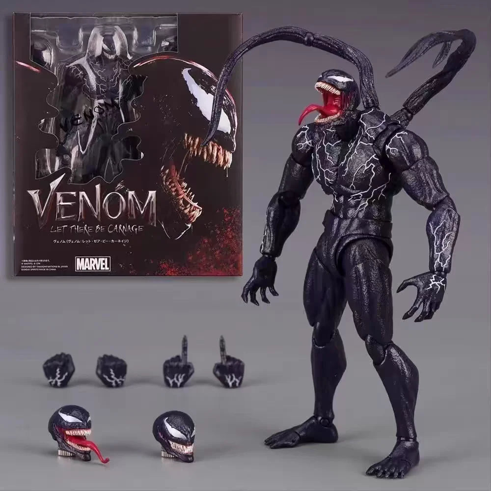 2024 New Shf Venom Carnage Action Figure Joint Movable Toys Venom Legends Change Face Statue Model Doll Collectible Kids For Toy