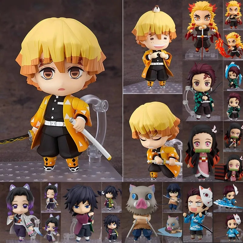 10CM DemonSlayer Complete Series Q-Version KO Articulated Action Figures Model Kit Desktop Ornament BOY PVC Trendy Toys Fun Gift