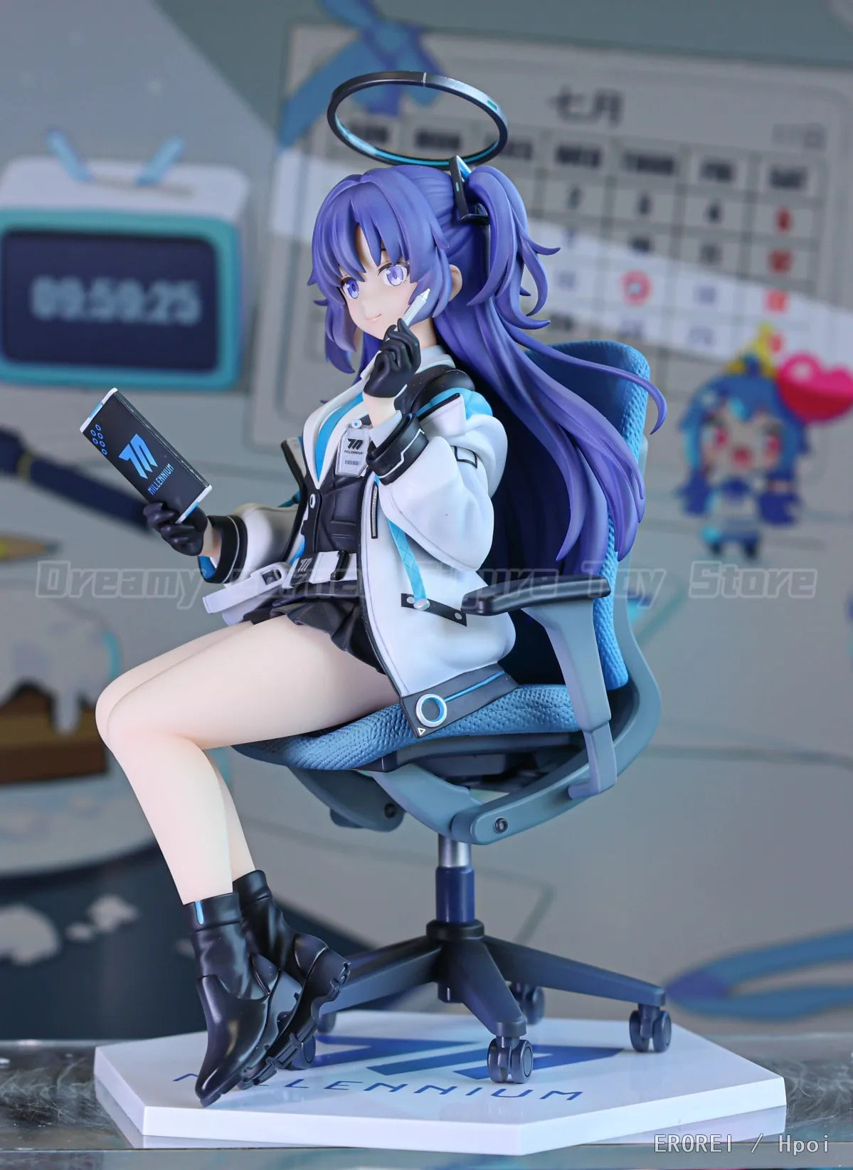 【In Stock】Original GSC Blue Archive Hayase Yuka Accounting Daily Routine 1/7 Scale Figure Ornament Model