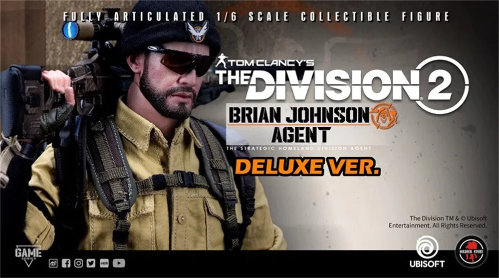 1/6 SoldierStory SSG-005 US. Player Game Division 2 Agent Man Johnson Deluxe Version Full Set Moveable Action Figure For Fans