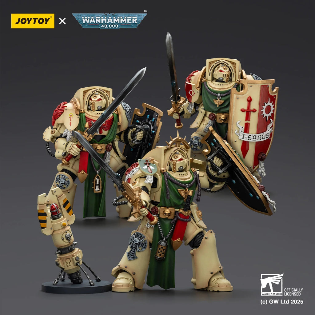 JOYTOY Warhammer 40K 1/18 Dark Angels Deathwing Knight With Power Sword Storm Shield Soldier Figurine Action Figure Model Dolls