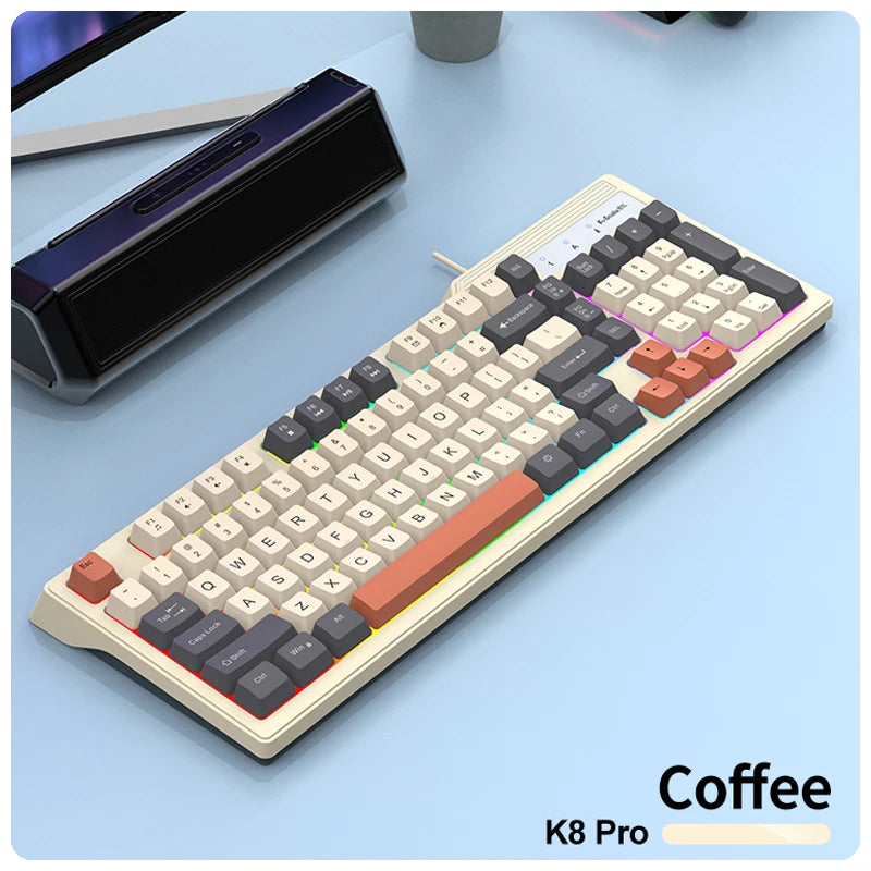 K-snake KM800 Pro kabelgebundenes Gaming-Tastatur- und Maus-Set Desktop-Computer Notebook Home Office beleuchtet USB