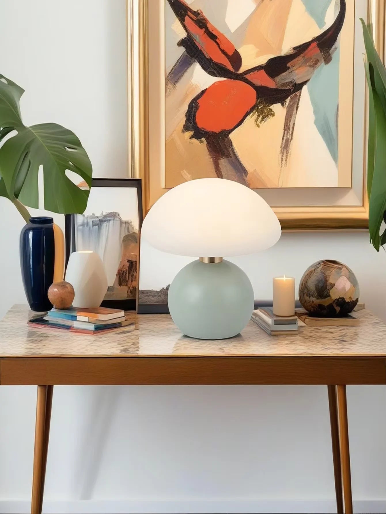 Mushroom pink/yellow/red/white/green USB socket table lamp Lighting decorative for bedside bedroom lamp,Night light,Desk light