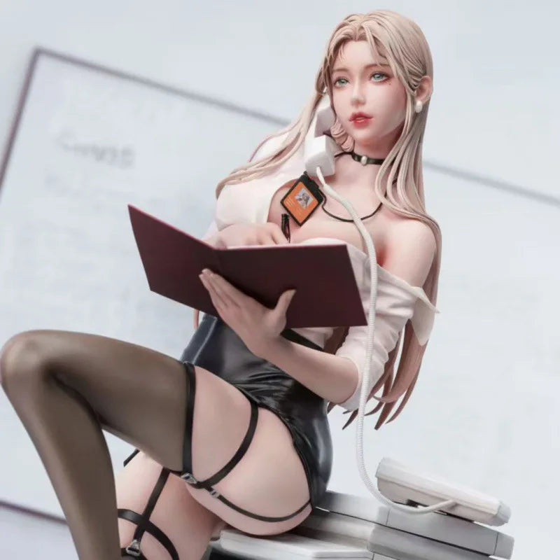 2026 Beautiful Girl Figure Private Secretary Workplace Anime Collectible Model Desktop Decorations Gift Kids Toys