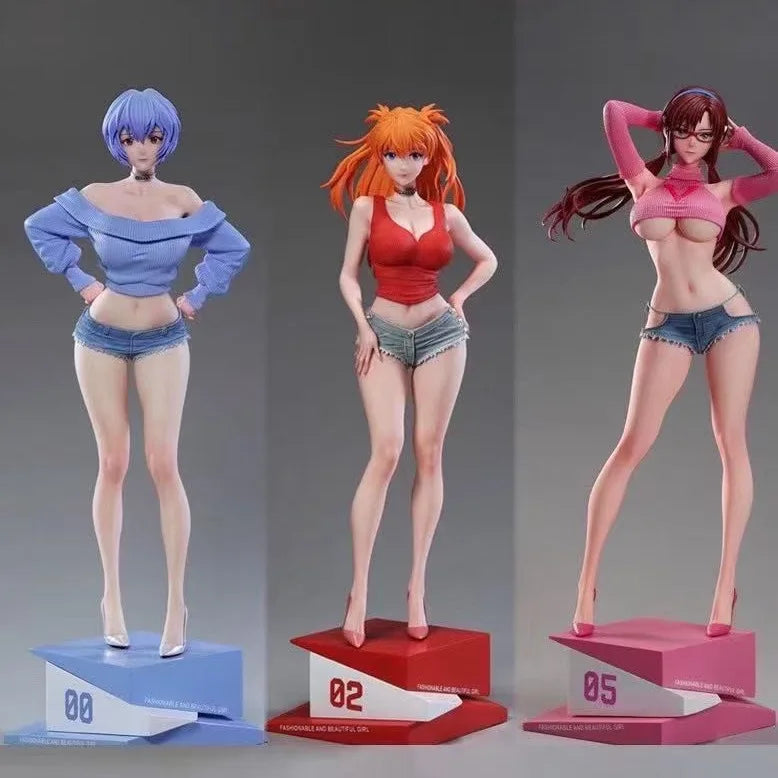 Deskmate Makinami School Girl Ayanami Rei School Beauty Asuka and Other Beautiful Girl Characters