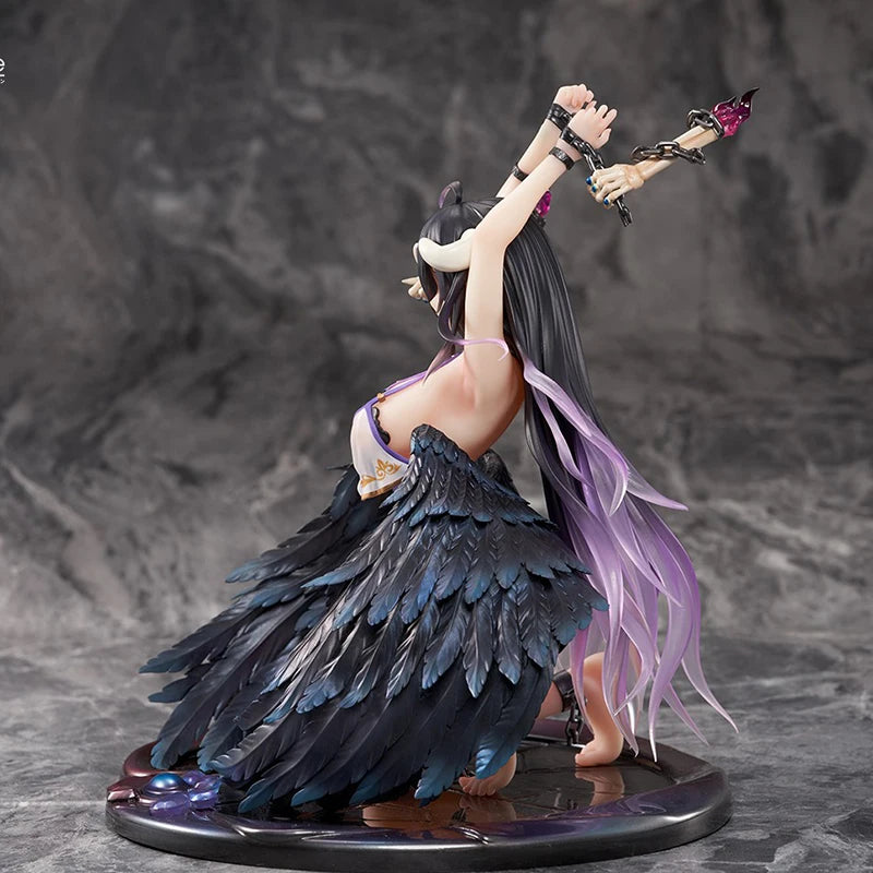 Genuine Animester Kdcolle Overlord Albedo Winged Kneeling Pose 1/7 Scale 21cm Plastic Figure Desktop Ornaments Collectibles 18+