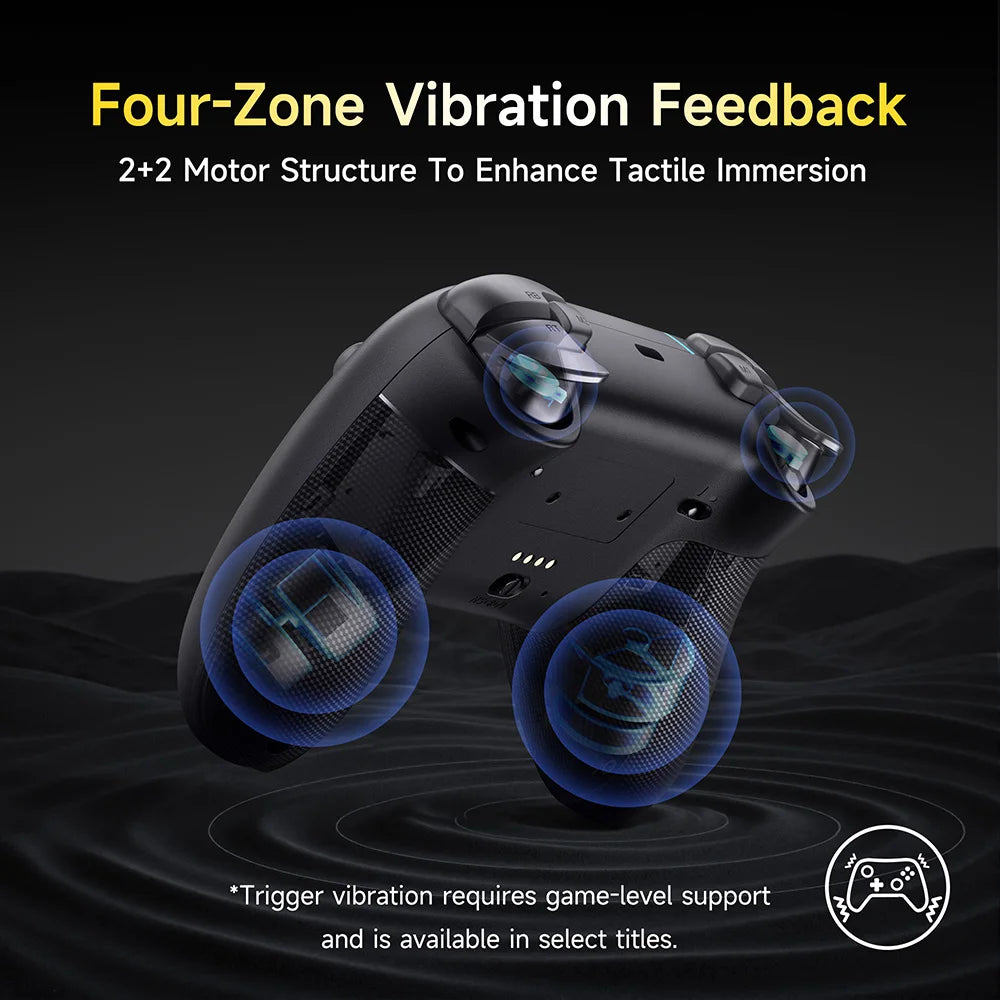 EasySMX X05 Pro Wireless Gamepad PC Controller Compatible with PC/Switch/Phone/Steam/TV, Dual Rumble Motors, Impulse Triggers