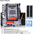 QIYIDA X99 Motherboard Set Kit Xeon LGA2011-3 E5 2680 V4 2x8gb = 16GB DDR4 SATA PCI 3,0 NVME M.2 X99H5 Gaming Computer