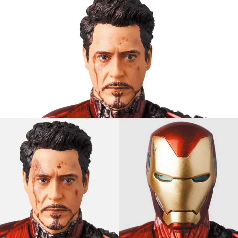 Original Mafex No.195 Iron Man Mk85 Battle Damaged Edition Avengers Endgame Marvel Action Figure Toy Gift Model Collection Hobby