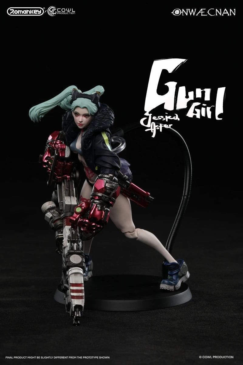Romankey Gun Girl Jessica Rebecca 1/12 Scale Collectible Action Figure Movable Joint Garage Kit Ornament Model Doll Toys Gift