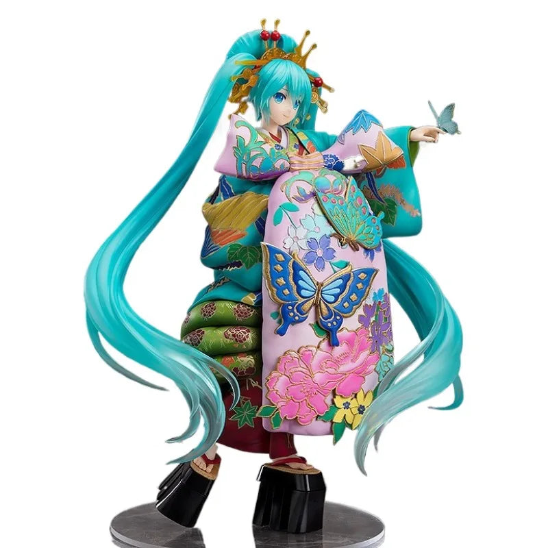 In Stock Genuine Good Smile Company Vocaloid Hatsune Miku 1/7 Chokabuki Kuruwa Kotoba Awase Kagami Ver Anime Cartoon Model Toys