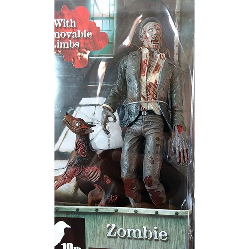 NECA Redfield Hunk Zombie Action Figure With Dog Licker And Walker Chris Redfield Hunk Action Figure Model Toys 18cm