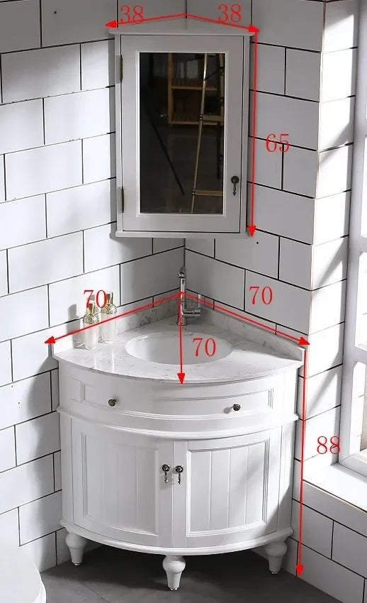 Multifunktionsmöbel Schmaler Badezimmerschrank Holzwaschbecken Lagerung Offene Schränke Aktenspiegel Regal Luxus Gabinete