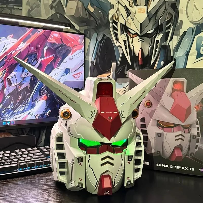 1:1 Rx-78-02 Helmet Cyber Punk Vol.1 Mask Mech Robot Helmet With Light Touch Control Fash Cosplay Costume Kid Halloween Toy Gift