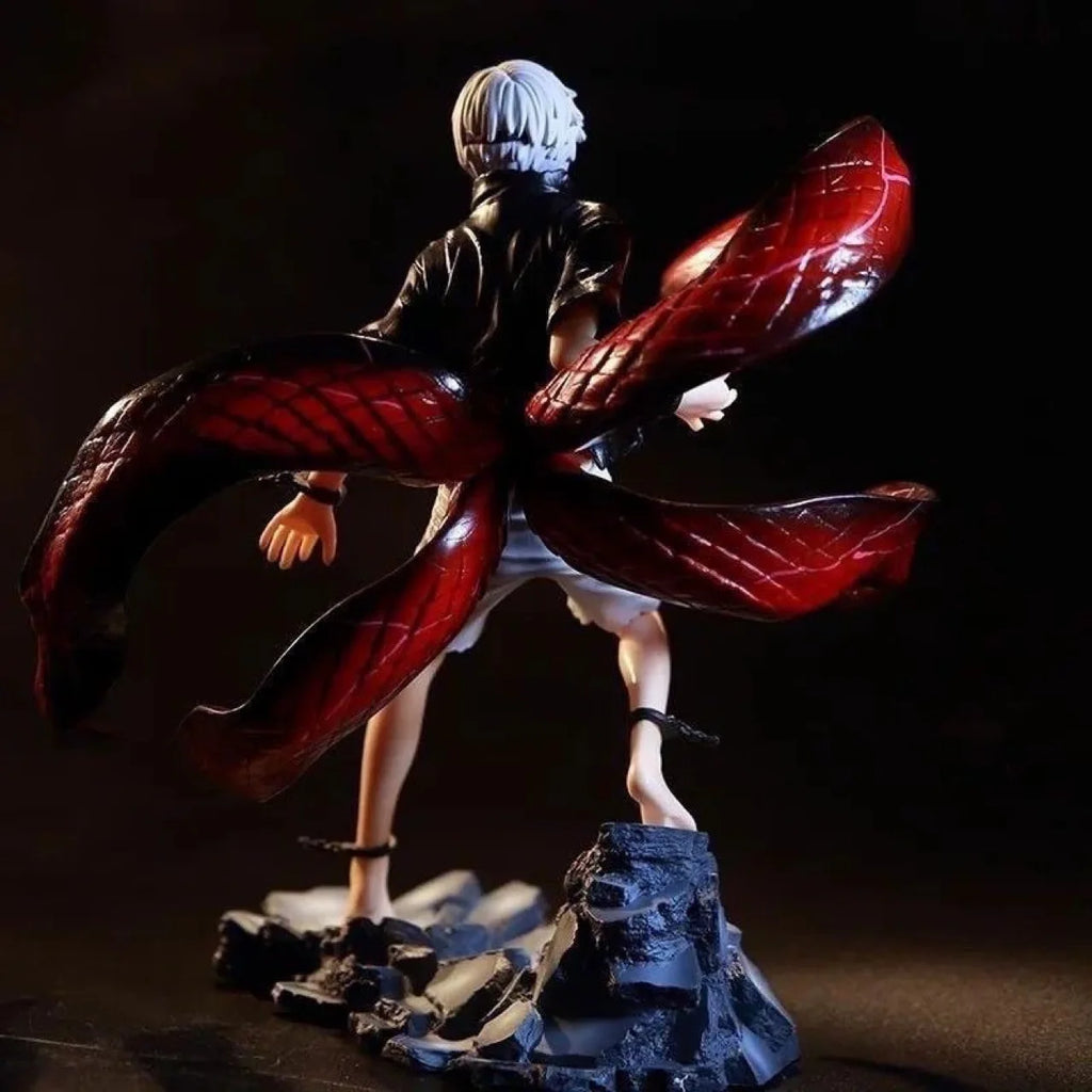 Tokyo Ghoul Kaneki Ken 21cm Figure Mask Model Doll Anime Two Heads Statue Ornament Cool Fight Gifts Toys