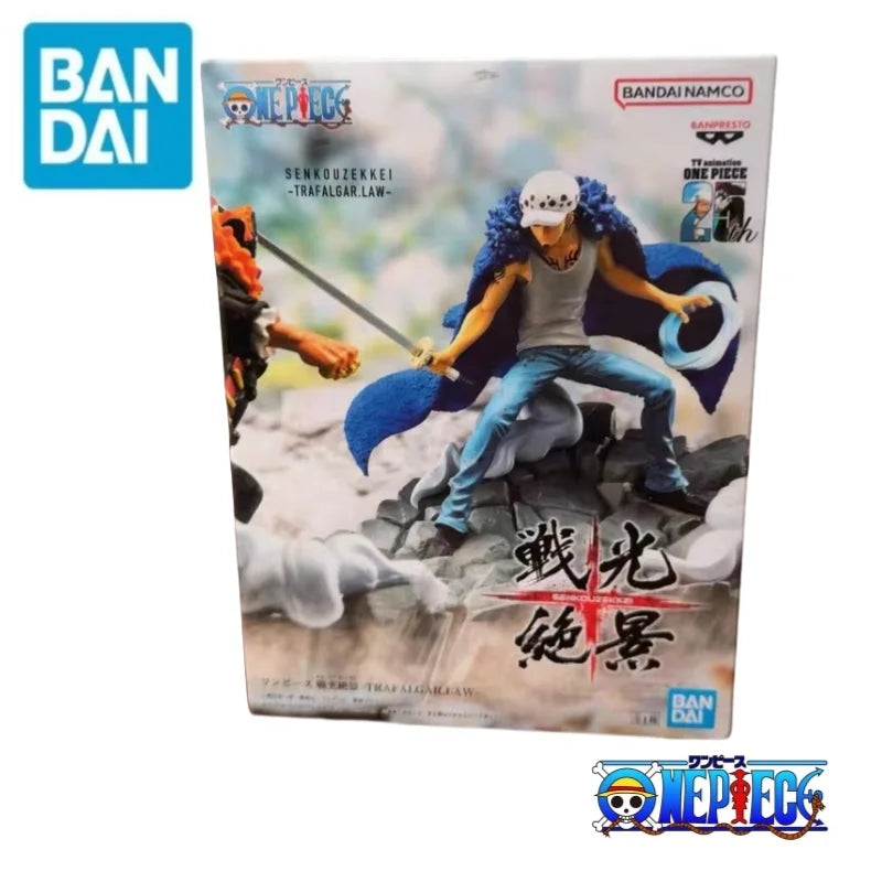 In Stock Bandai Original One Piece Banpresto Marshall D Teach Trafalgar D Water Law 100% Genuine Holiday Gifts Figurine Model