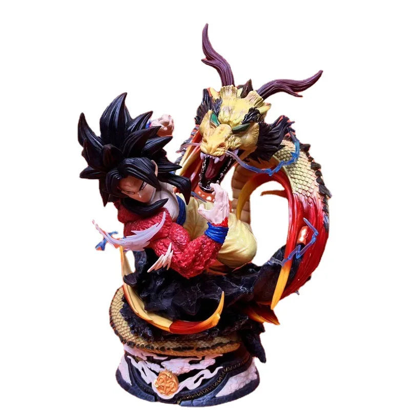 42cm Dragon Ball Goku Dragon Fist Explosion Ss4 Anime Figure Model Gk Statue Collection Desktop Decoration Ornament Toys Gifts