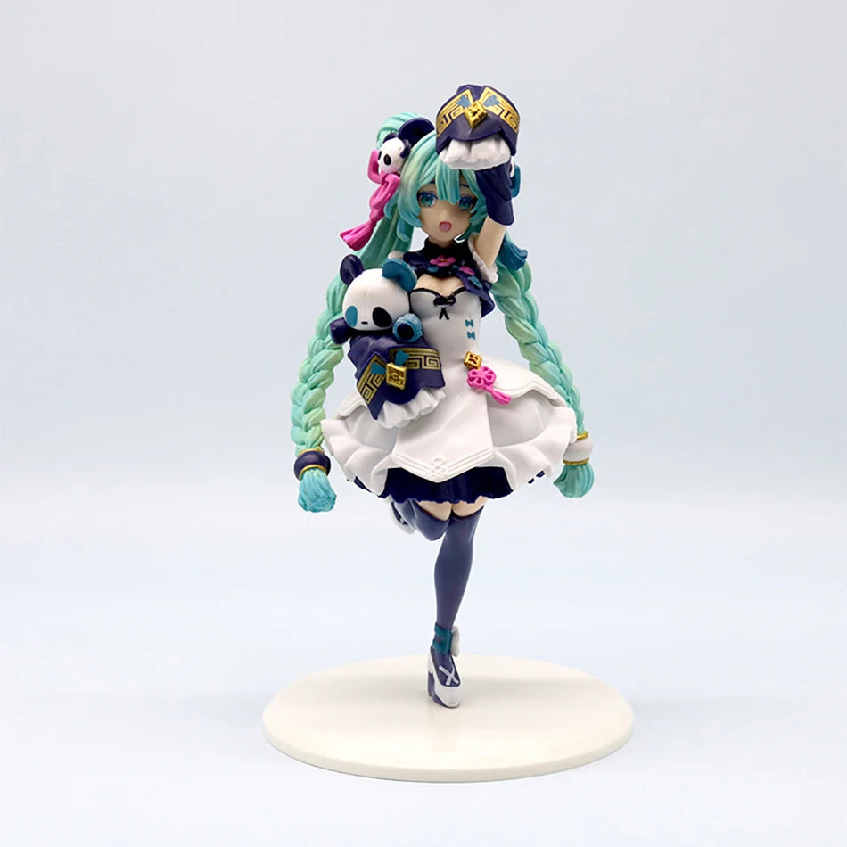 Hot Anime Hatsune Miku Figure 18cm National Style Fashion Panda MODERNCHINA Gift PVC Collection Acition Figure