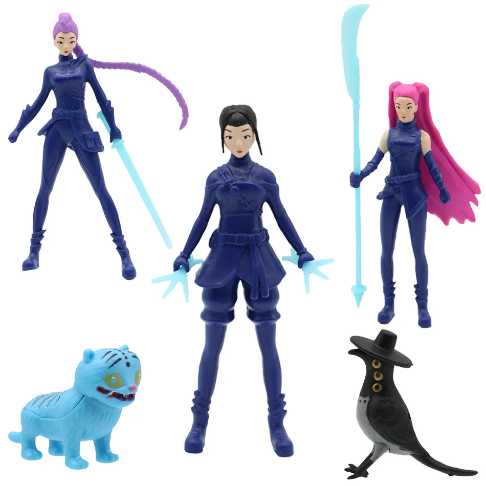 5 teile/satz Kpop Dämon Jäger Action Figur Spielzeug Derpys Tiger Rumi Mira Zoey Sussy Figur Puppe Für Fans Geschenk