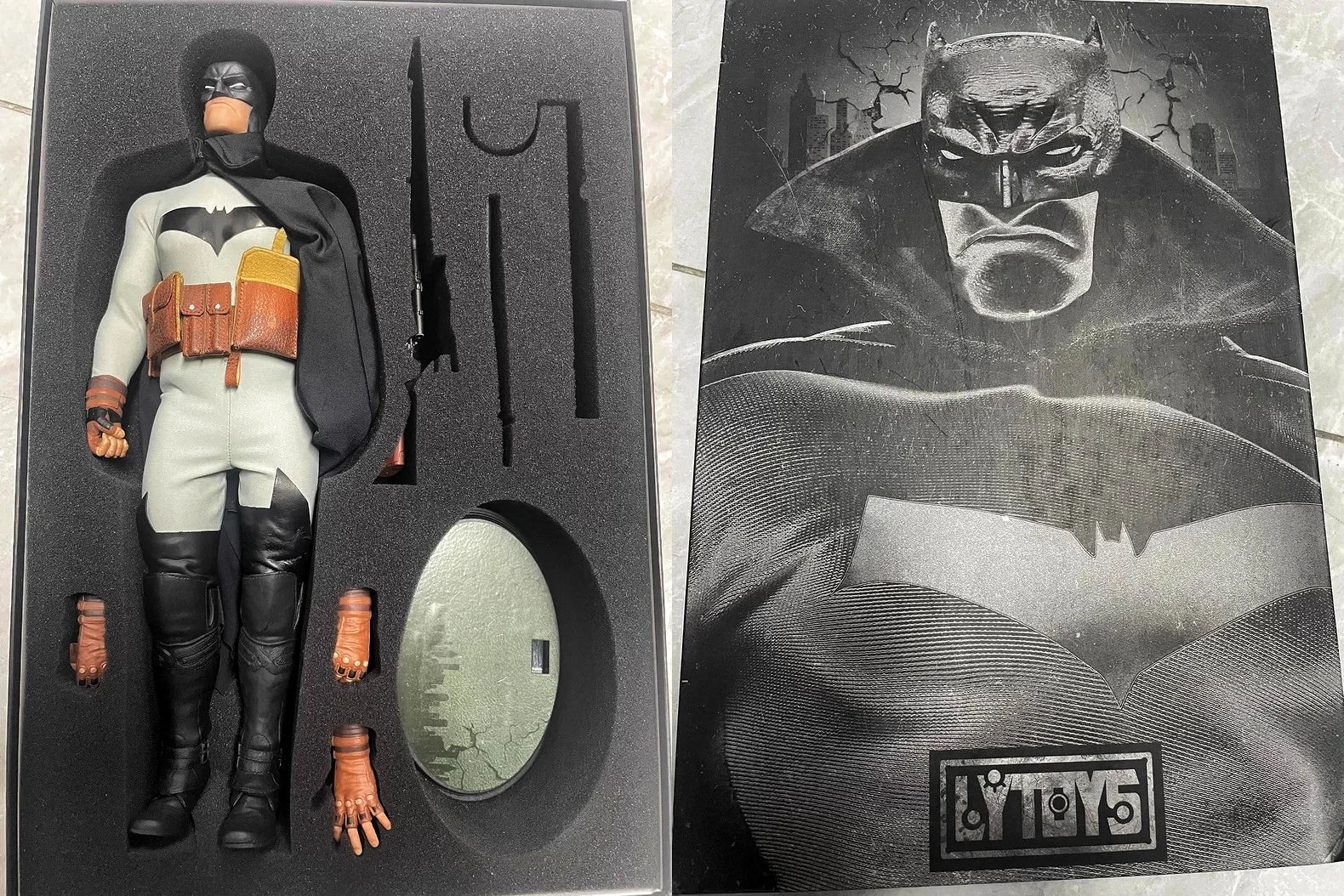 LYTOYS Batman Bat Son Action Figure LY001 Original Cloth Gown Collectible Superhero High Detail Sculpt Movable Joints Toy Gift