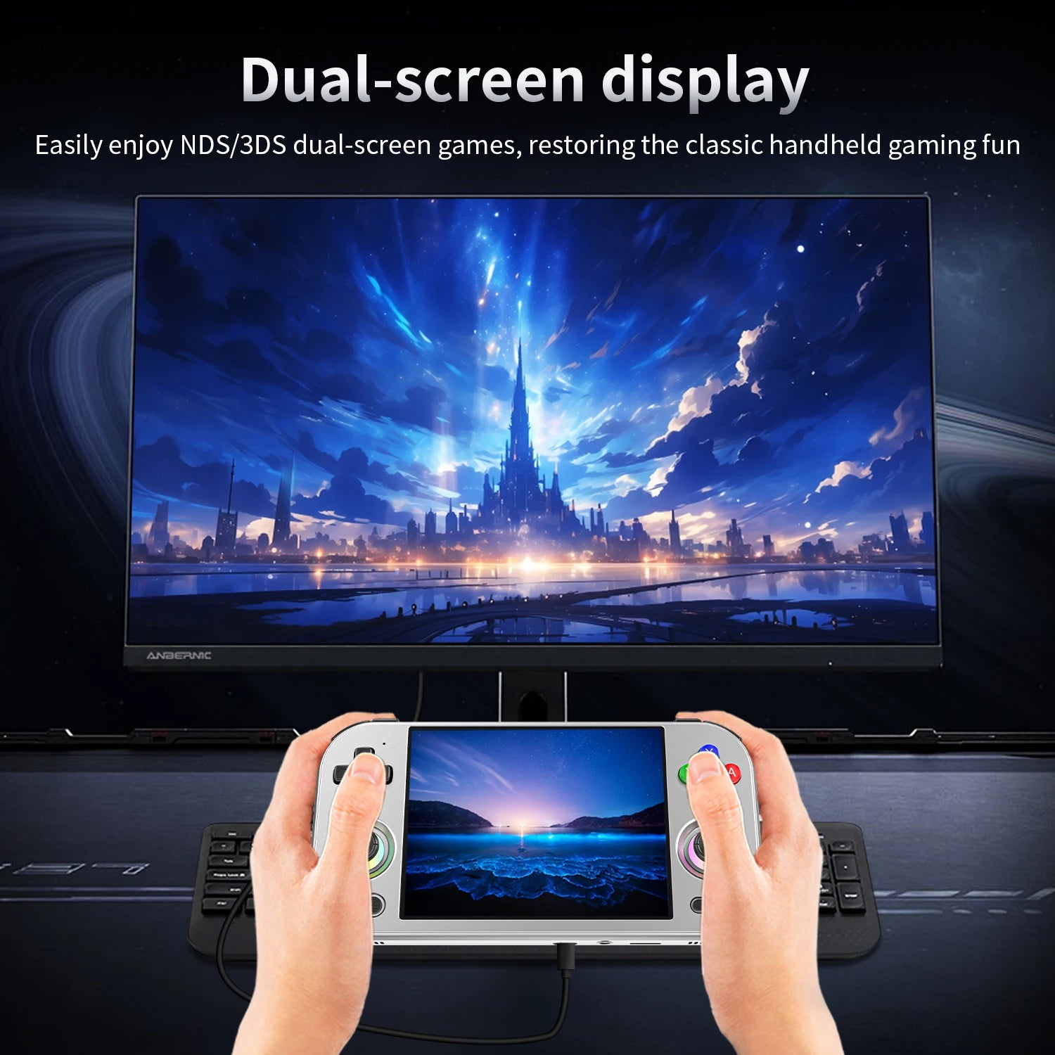 ANBERNIC RG477M RG Slide Retro Handheld Game Video Player Console 4.7-inch LTPS Android 14 Bluetooth WIFI 12G+256G PS2 RG 477M