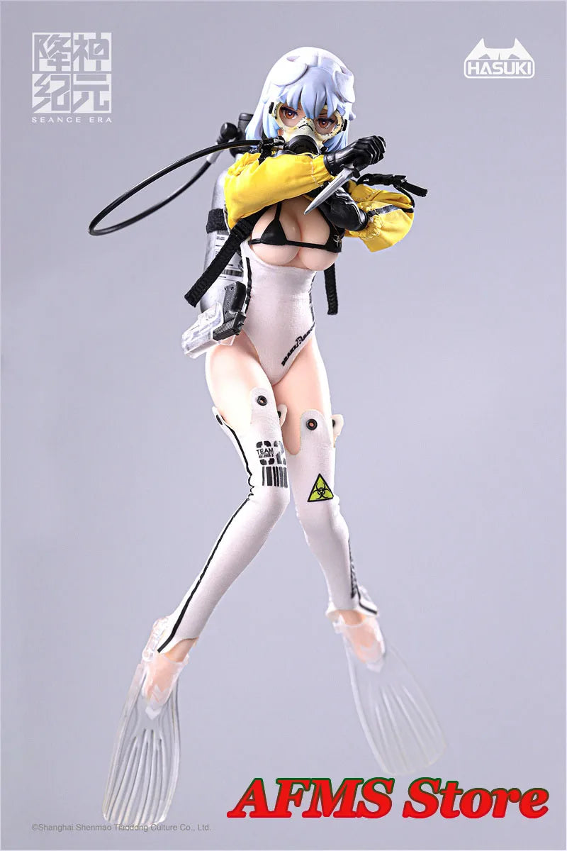 HASUKI SE002 1/12 Female Soldier Craken Brave Outdoor Explorer Deep Sea Diving Girl Full Set 6" Action Figure Dolls Toys