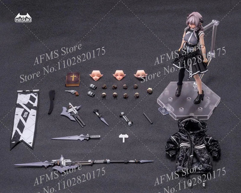 HASUKI PA009 1/12 Scale Collectible Figure Friede Charm Demon Nun Punk Anime Fighting Girl 6inch Women Soldier Action Figure