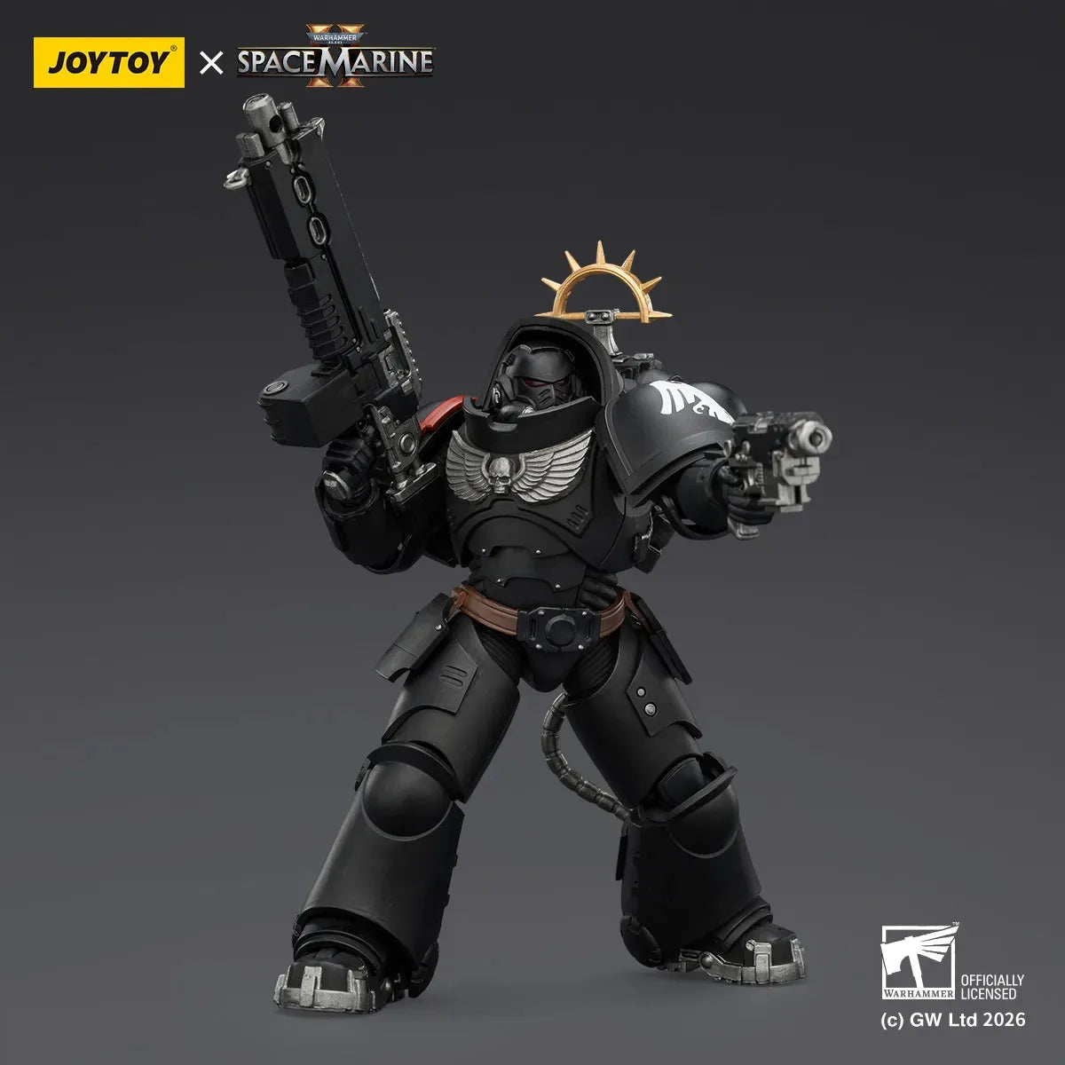 JOYTOY Warhammer 40000/40k Game Edition Raven Guard Heavy Intercessor with Heavy Bolt Rifle and Bolt Pistol Action Figure Doll