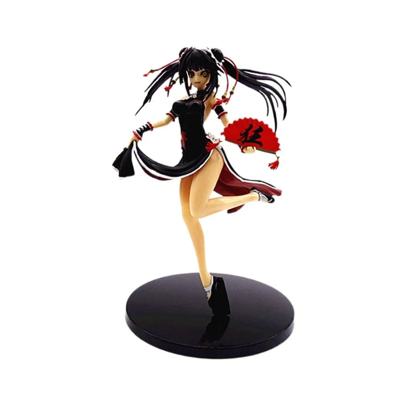 21cm Date A Live - Kurumi Tokisaki In Qipao & Kimono, Standing Pose Anime Figure Model Statue Collection Desktop Decoration Toys